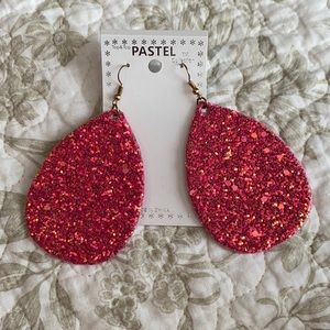 Pink Tear Drop Earrings